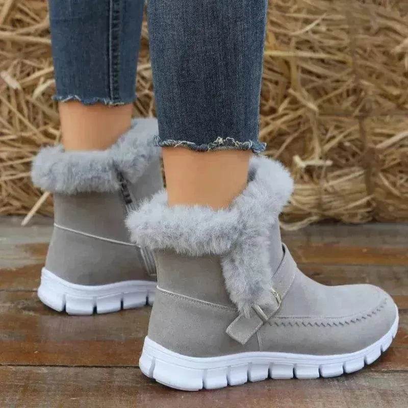 Snow Boots Winter Warm Thick Plush Ankle Boot women - www.Shopthatapp.com