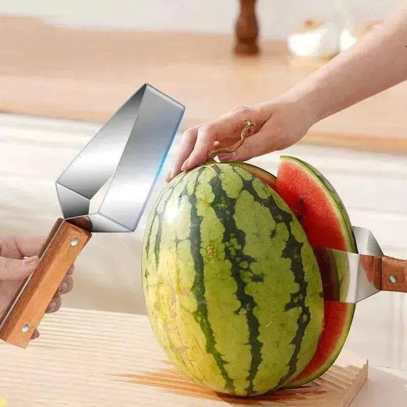 New Watermelon Cutter Slicer Artifact 430 Stainless Steel Watermelon Slicer Cutter Kitchen Gadgets - www.Shopthatapp.com