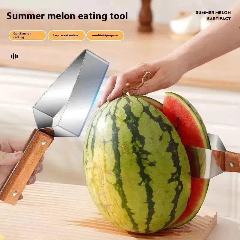 New Watermelon Cutter Slicer Artifact 430 Stainless Steel Watermelon Slicer Cutter Kitchen Gadgets - www.Shopthatapp.com