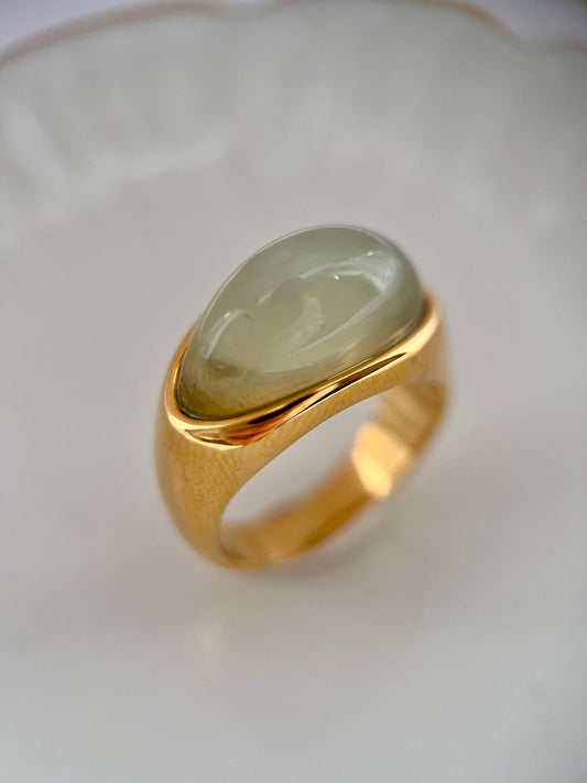 Nouvelle bague épaisse en jade