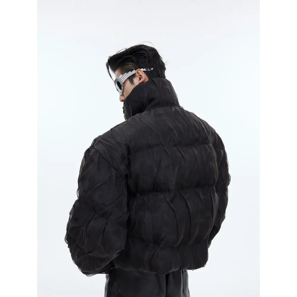 Niche Pleated Texture Thicken Cotton Clothes Coat Men - www.Shopthatapp.com