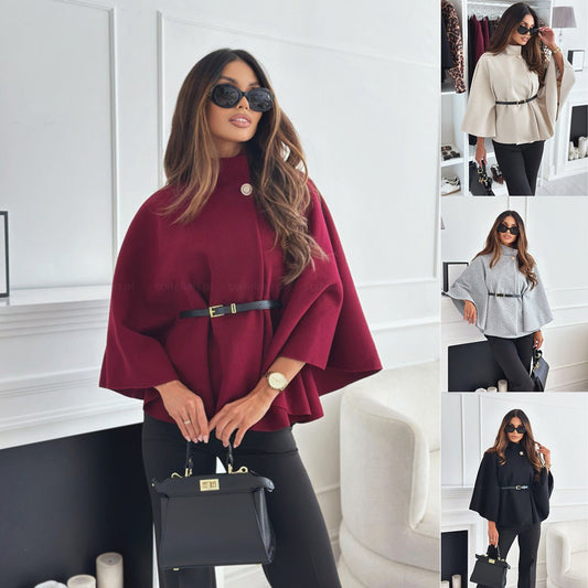 Nieve Batwing Sleeve Cloak with Belt - www.Shopthatapp.com