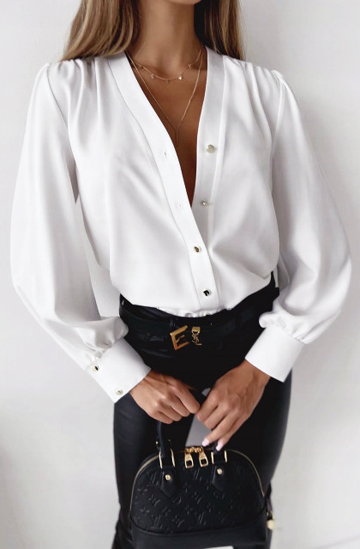 Nila Ruched Detail Shirt Blouse - www.Shopthatapp.com