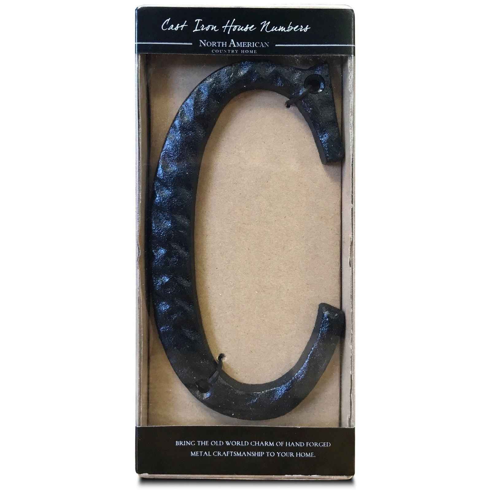 Black cast iron letter C wall decor for adding a personalized touch to your home