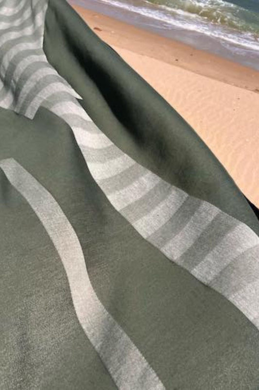 Serviette Fouta Vert Olive Plage &amp; SPA