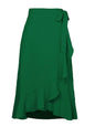 One Piece Tie Long Skirt Irregular Cover Hip Solid Color Skirt - www.Shopthatapp.com