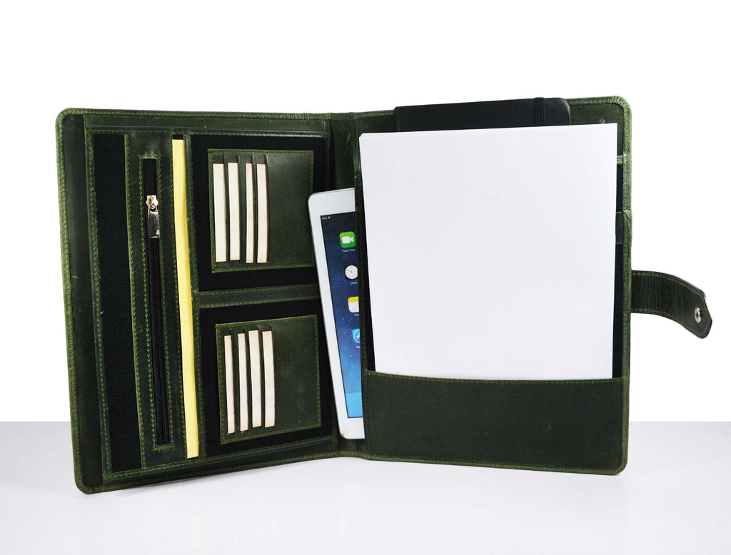Orillia Leather Organizer - Fossil Green - www.Shopthatapp.com
