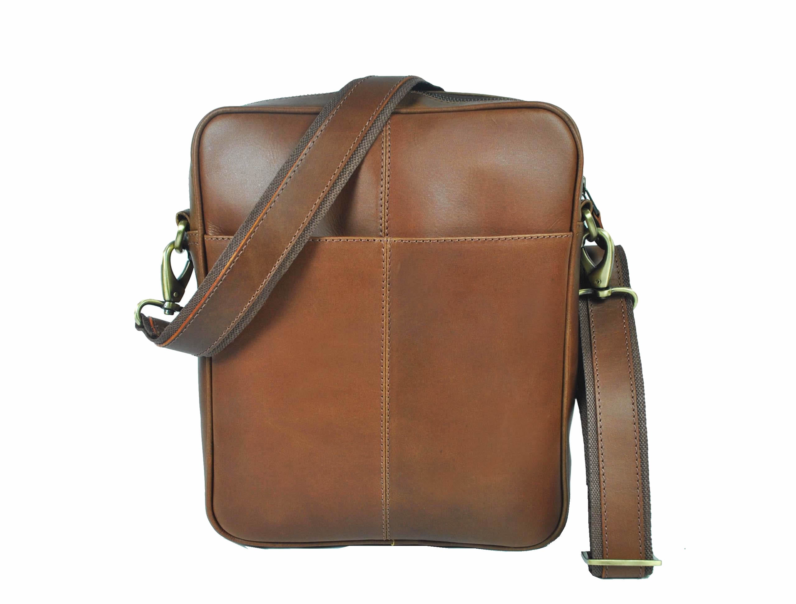 Ottawa Leather Crossbody Messenger Bag -  Brown - www.Shopthatapp.com