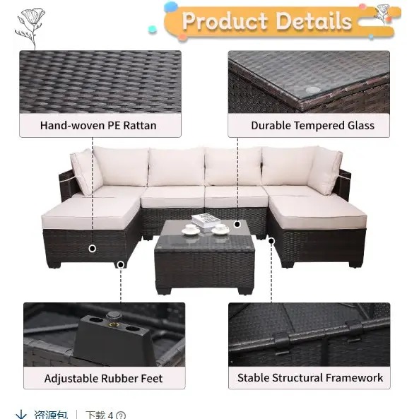 Outdoor Sofa Patio Furniture - www.Shopthatapp.com