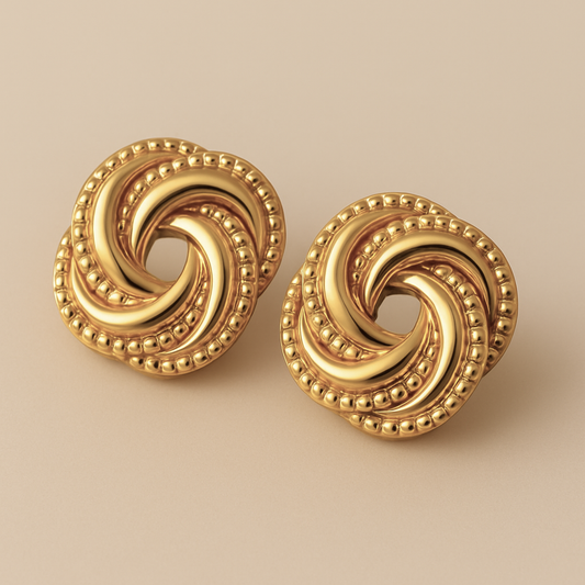 Oversized Twist Studs - www.Shopthatapp.com