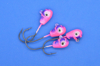 Big Sky Deluxe KnockOut 1/4oz Glow Jigs 4/pack - www.Shopthatapp.com