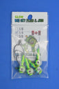 Big Sky Mean Machine 1/4oz Glow Jig Heads 4/pack-Outdoor Sporting goods camping-www.Shopthatapp.com-Color:Blue Sparkle Top. Lemon Mid. White Bottom-Stony Tackle Shack