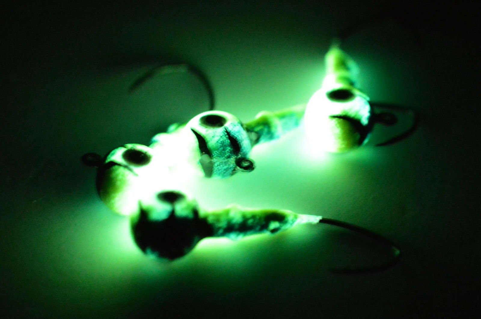 Big Sky Mean Machine 1/4oz Glow Jig Heads 4/pack - www.Shopthatapp.com