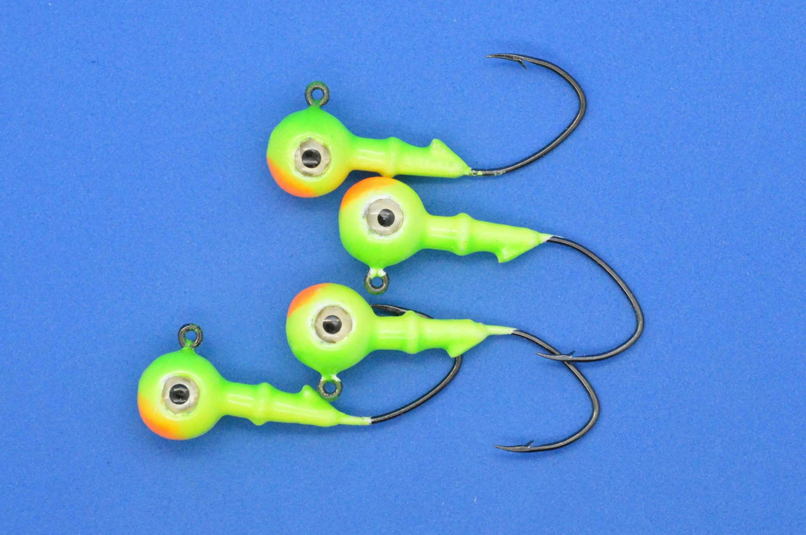 Big Sky Mean Machine 1/4oz Glow Jig Heads 4/pack - www.Shopthatapp.com