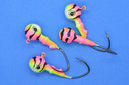 Big Sky Mean Machine 1/4oz Glow Jig Heads 4/pack - www.Shopthatapp.com