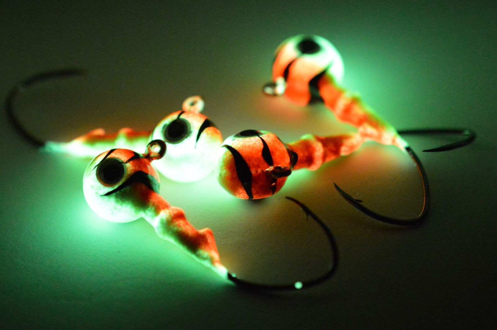 Big Sky Mean Machine 1/4oz Glow Jig Heads 4/pack - www.Shopthatapp.com