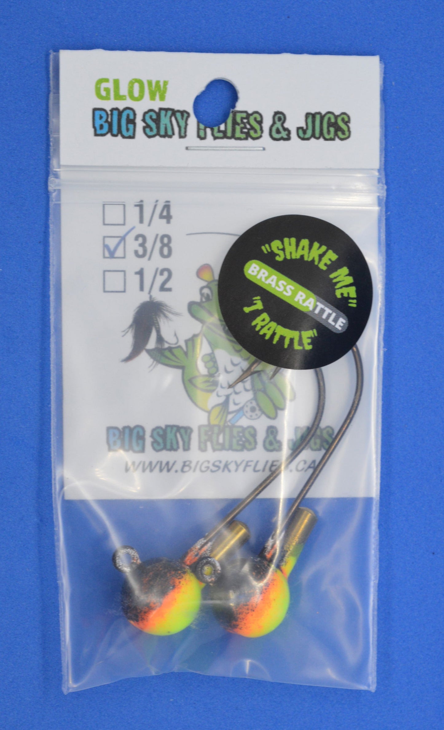 Big Sky Rock & Roll Rattling Ball Jigs Glow 3/8oz 2/pack-Outdoor Sporting goods camping-www.Shopthatapp.com-Color:Ozzy (Black Top/range Mid/Lemon Bottom)-Stony Tackle Shack