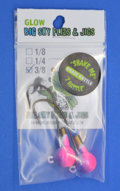 Big Sky Rock & Roll Rattling Ball Jigs Glow 3/8oz 2/pack-Outdoor Sporting goods camping-www.Shopthatapp.com-Color:Queen (Purple Top/Pink Bottom)-Stony Tackle Shack