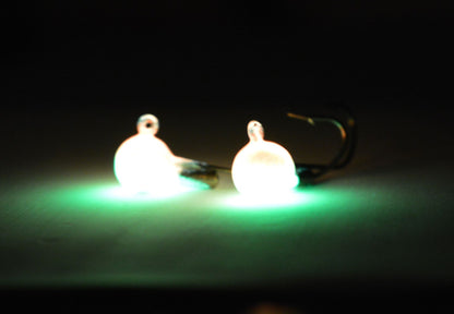 Big Sky Rock & Roll Rattling Ball Jigs Glow 3/8oz 2/pack-Outdoor Sporting goods camping-www.Shopthatapp.com-Stony Tackle Shack