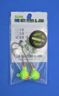 Big Sky Rock & Roll Rattling Ball Jigs Glow 3/8oz 2/pack-Outdoor Sporting goods camping-www.Shopthatapp.com-Color:Slash (Lime Top/Lemon Bottom/Orange Mouth)-Stony Tackle Shack