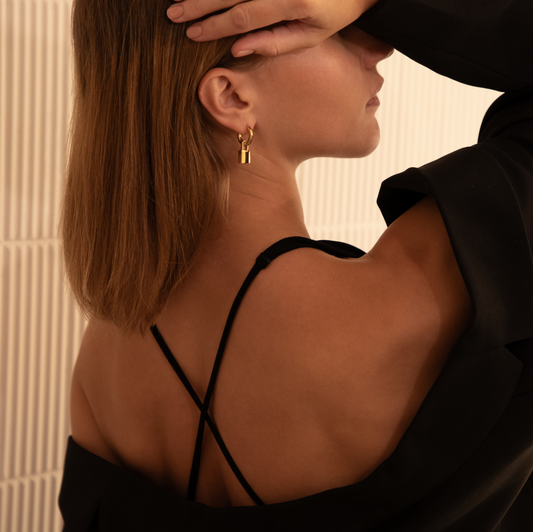 Padlock Chubby Hoops - www.Shopthatapp.com