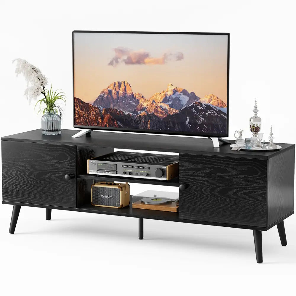 Panel TV Cabinet Can Store Black Cabinets - www.Shopthatapp.com