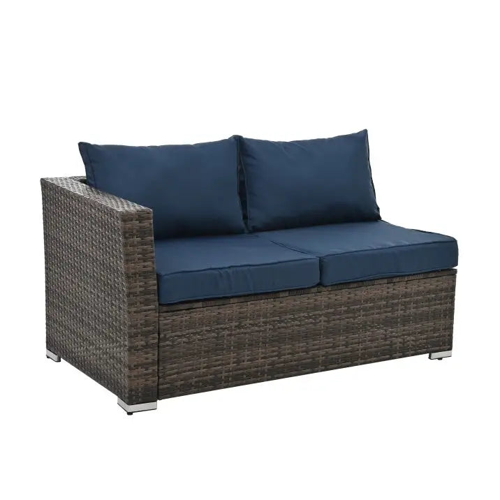 Patio Furniture 4 set With Tempered Glass Coffee Table - www.Shopthatapp.com