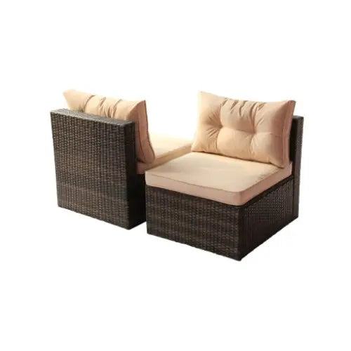 Patio Furniture Set PE Rattan Sectional Garden Furniture Corner Sofa Set - www.Shopthatapp.com