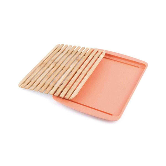 Peterson Housewares Peach Serving Tray with Lid