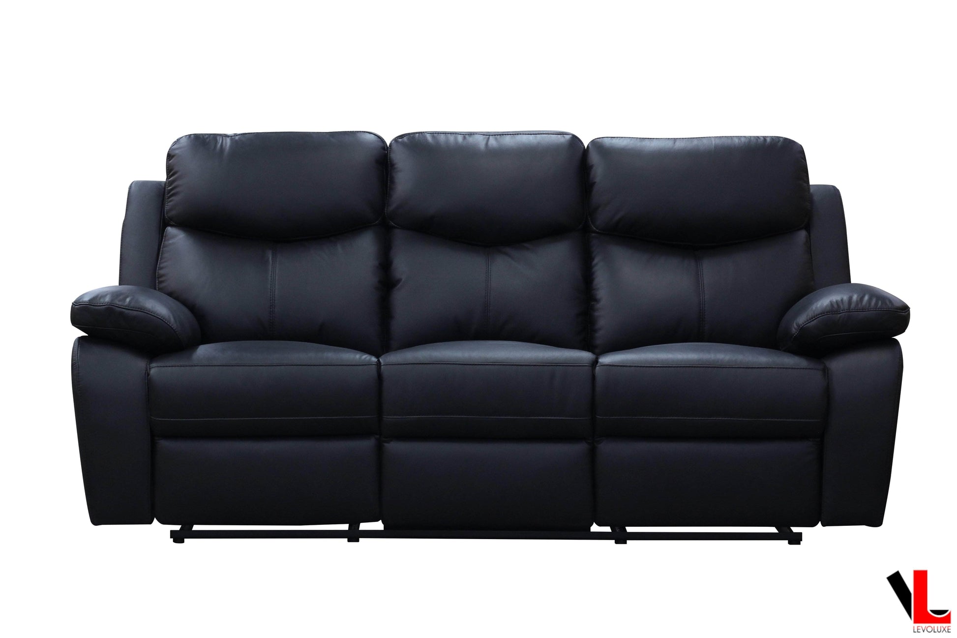Aveon 2 Piece Pillow Top Arm Reclining Sofa and Loveseat Set in Leather Match - Available in 2 Colours - www.Shopthatapp.com