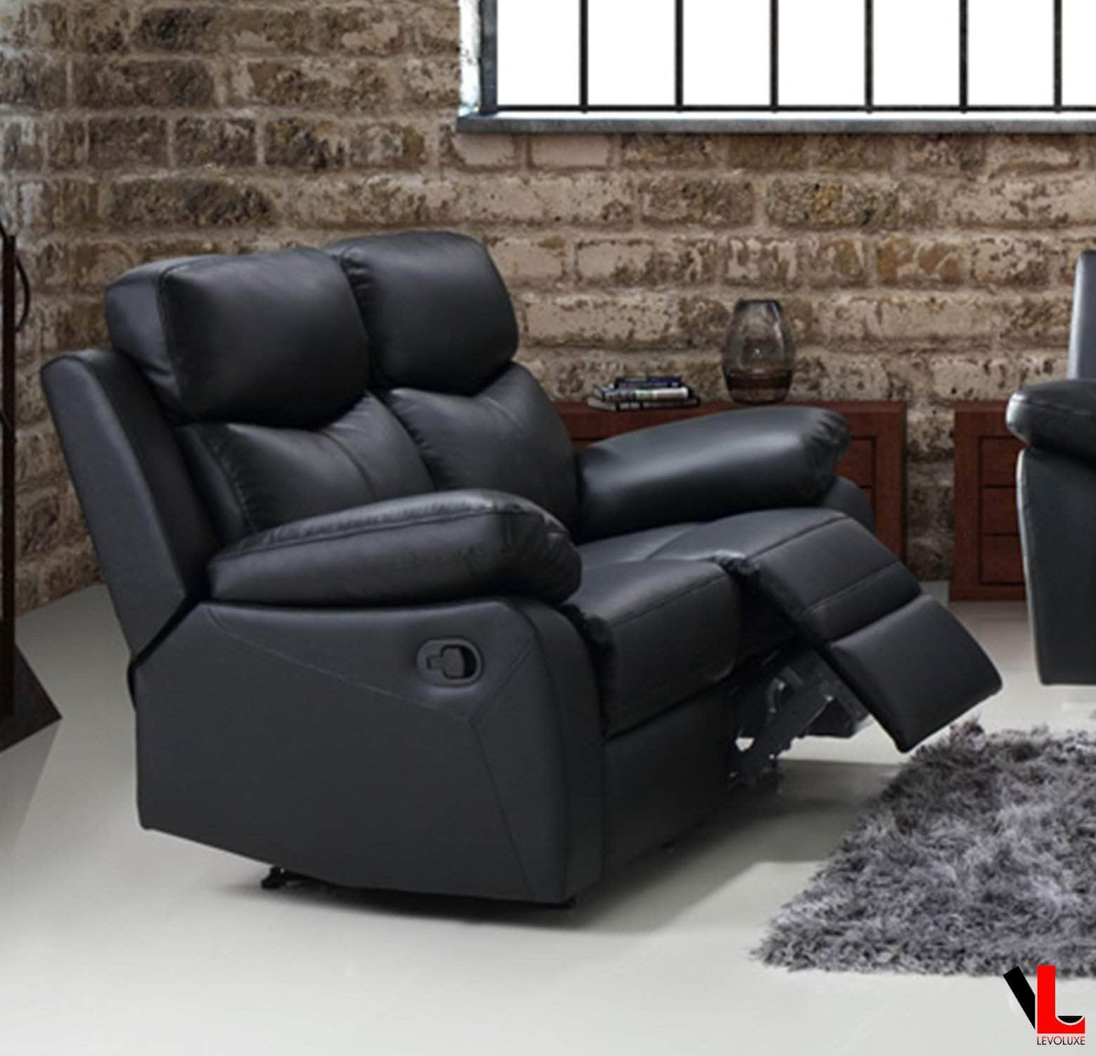 Aveon 62" Pillow Top Arm Reclining Loveseat in Leather Match - Available in 2 Colours - www.Shopthatapp.com