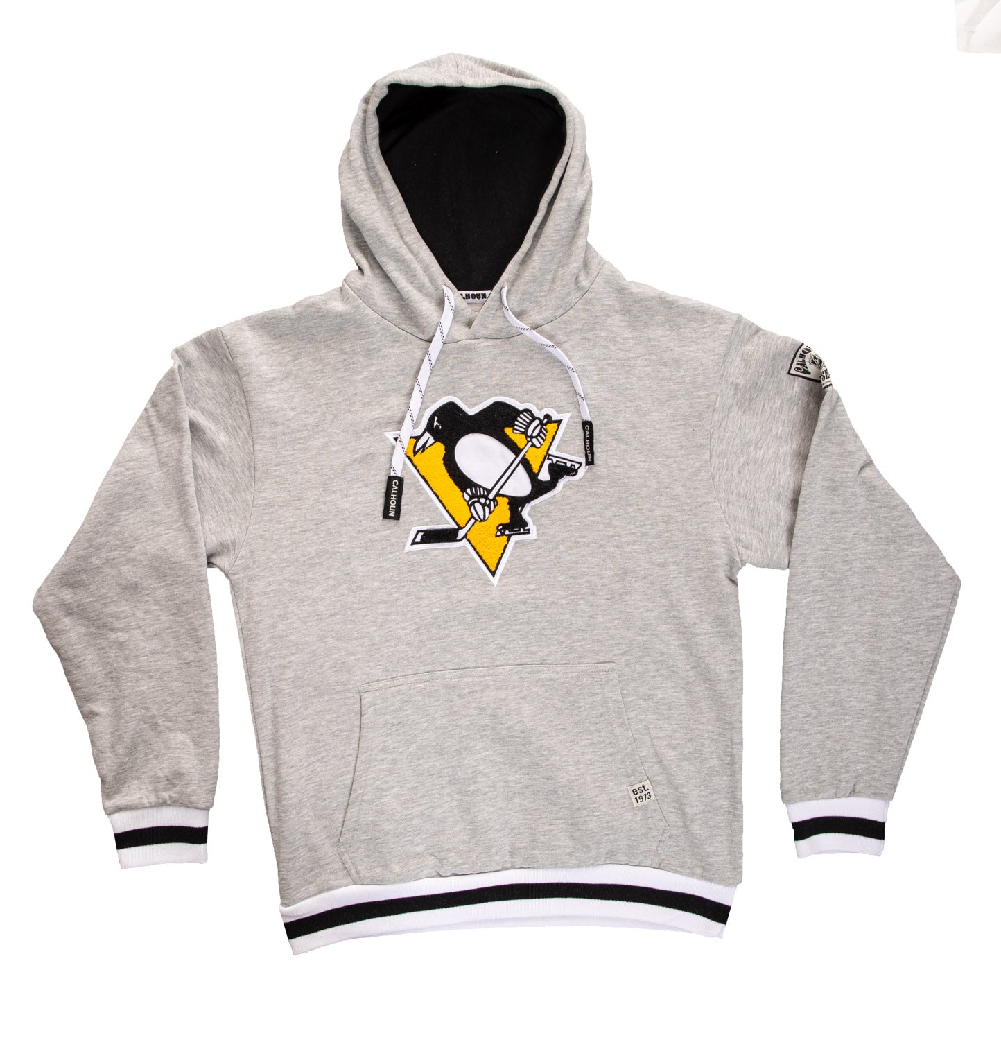 Pittsburgh Penguins "Muskoka Style" Premium Chenille Woven Logo Hoodie - www.Shopthatapp.com
