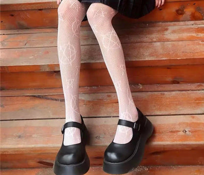 Pentacle Net Tights - White 14 - www.Shopthatapp.com
