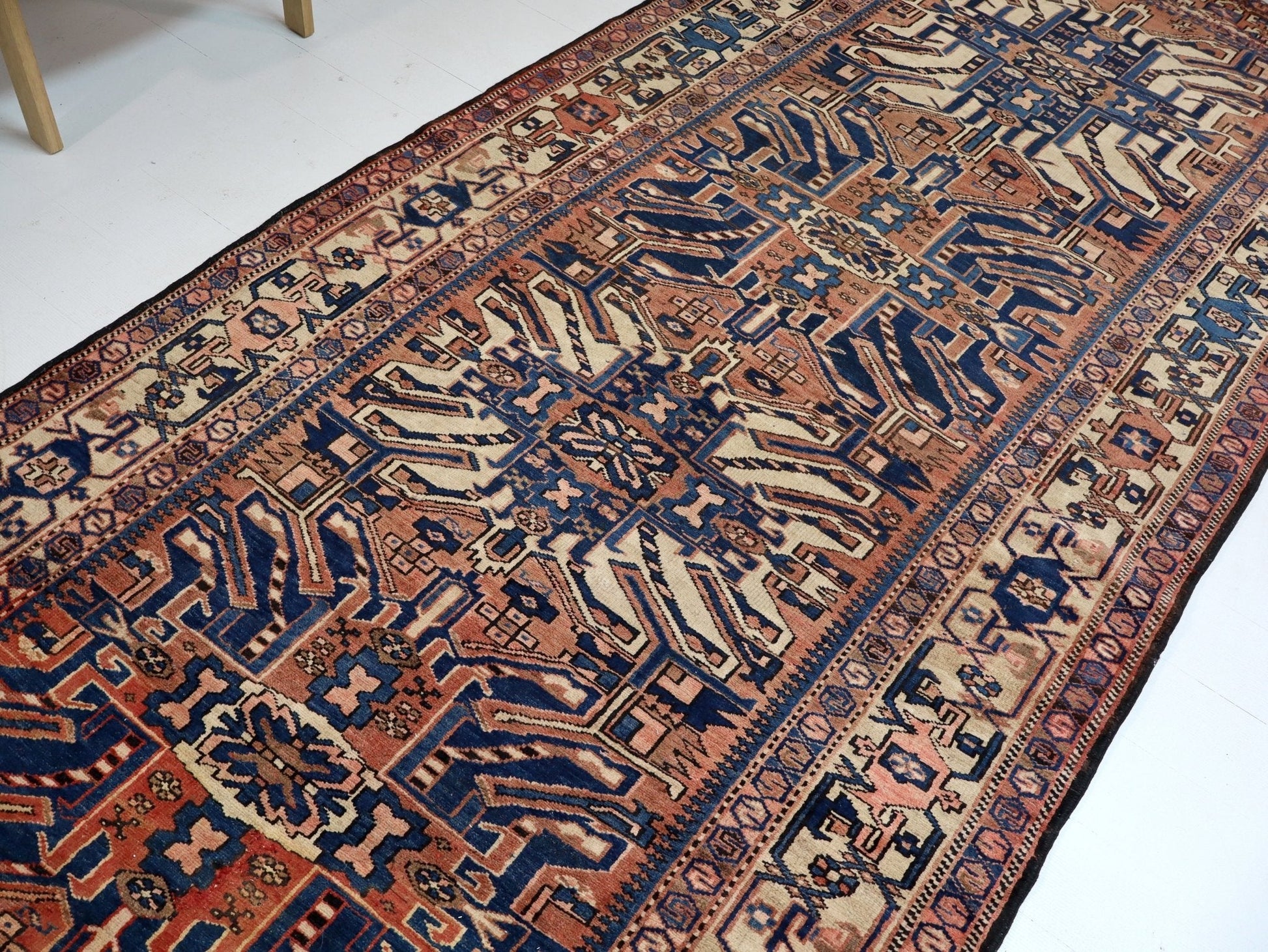 Persian Bakhtiari Runner Rug | 4' 11" x 13' 8" - www.Shopthatapp.com