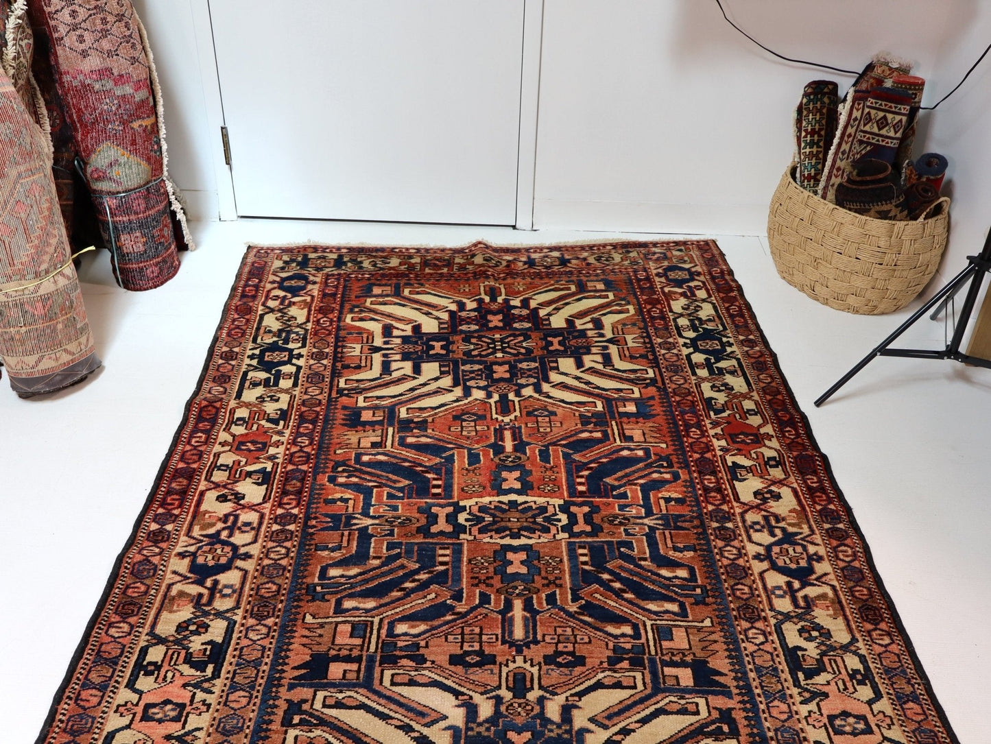 Persian Bakhtiari Runner Rug | 4' 11" x 13' 8" - www.Shopthatapp.com