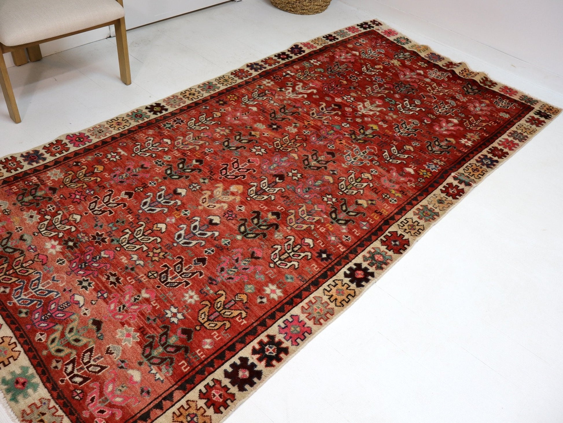 Persian Baluch Rug | 4' 8” x 9' 5" - www.Shopthatapp.com