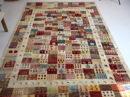 Persian Gabbeh Rug | 6' 3" x 9' 7" - www.Shopthatapp.com