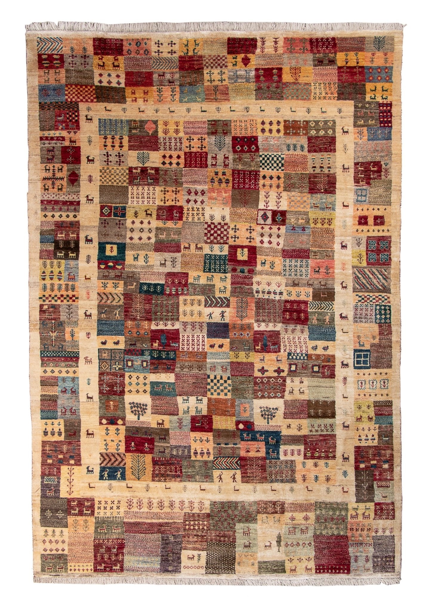 Persian Gabbeh Rug | 6' 3" x 9' 7" - www.Shopthatapp.com