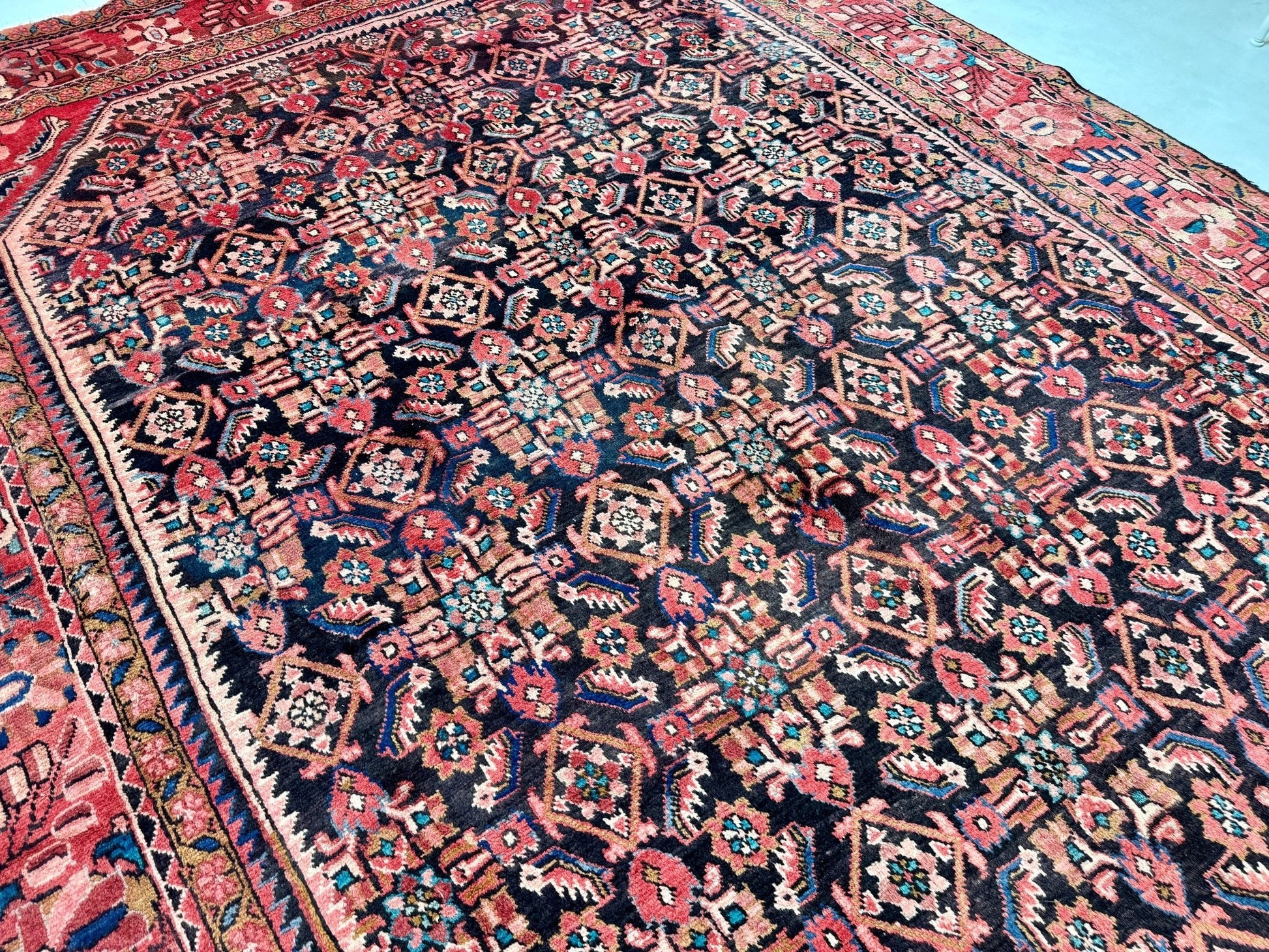 Persian Hamadan Rug | 7' 9” x 10' - www.Shopthatapp.com