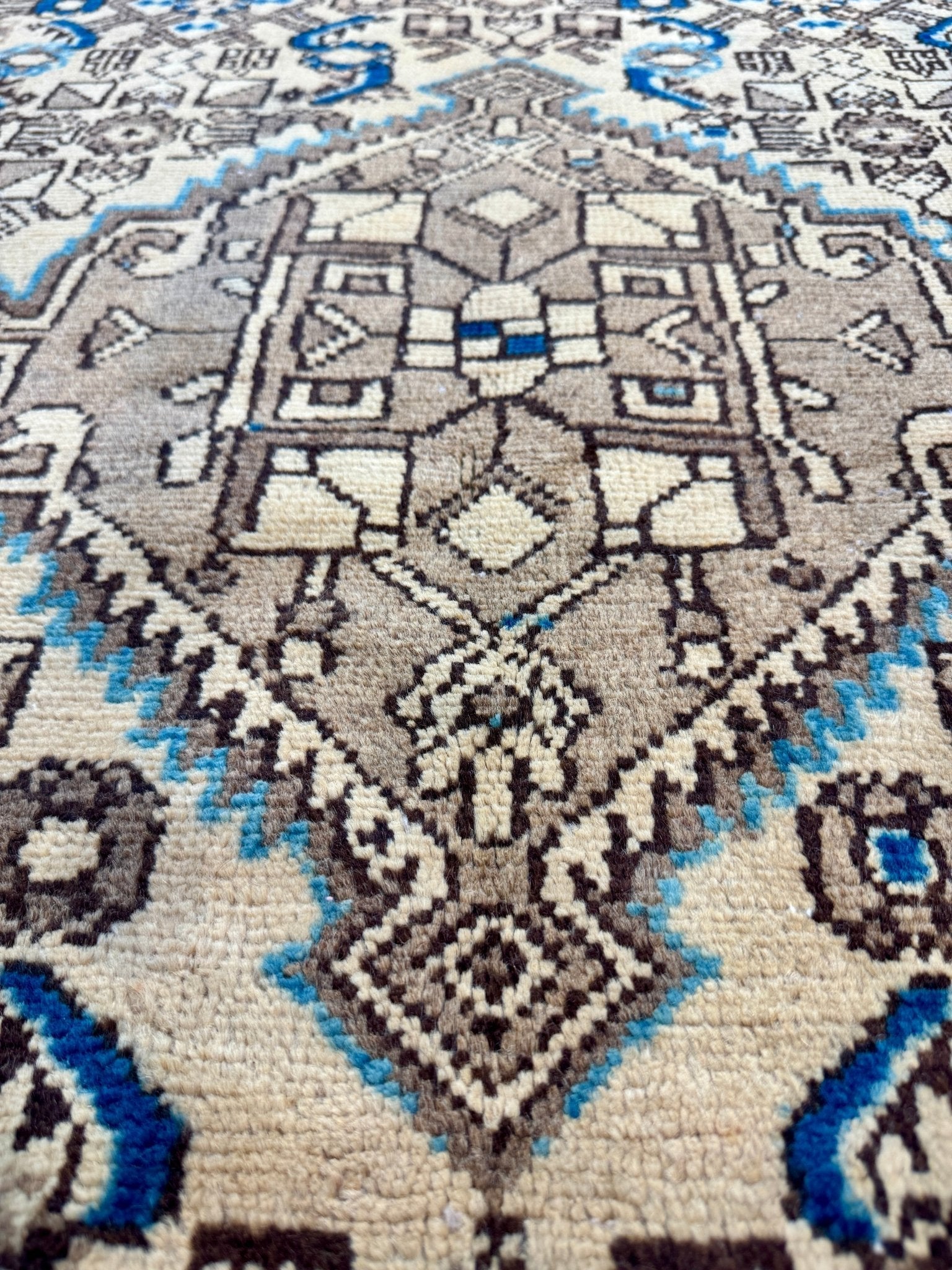 Persian Hosseinabad Runner Rug | 3' 8” x 10' 2" - www.Shopthatapp.com