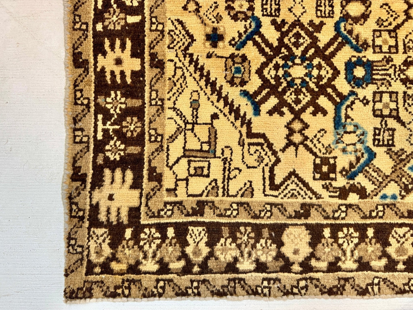 Persian Hosseinabad Runner Rug | 3' 8” x 10' 2" - www.Shopthatapp.com