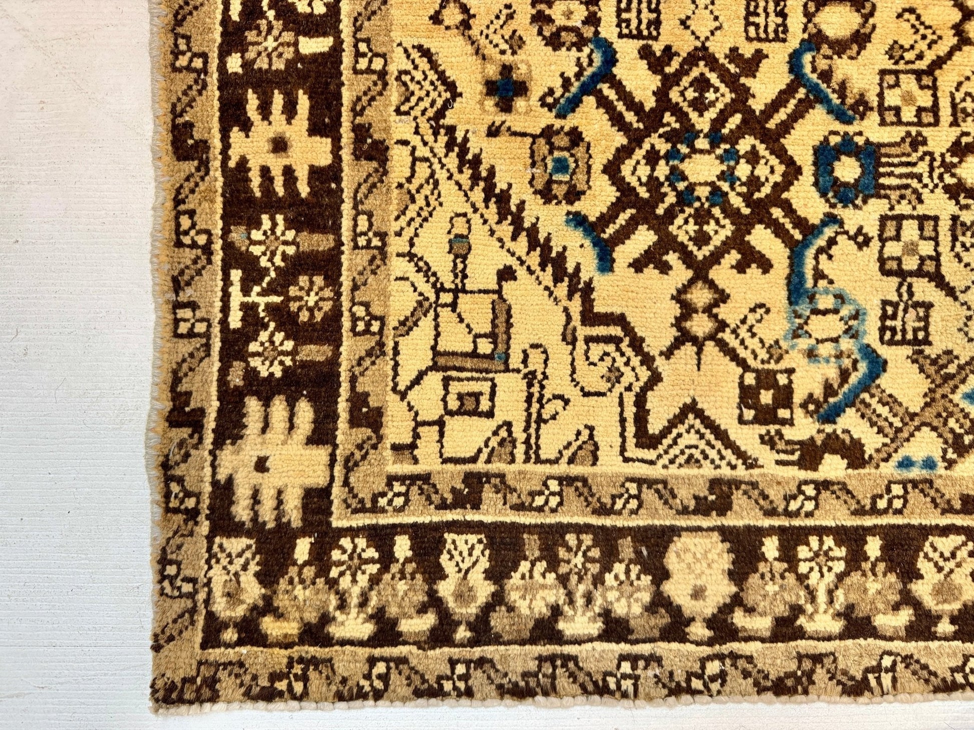 Persian Hosseinabad Runner Rug | 3' 8” x 10' 2" - www.Shopthatapp.com