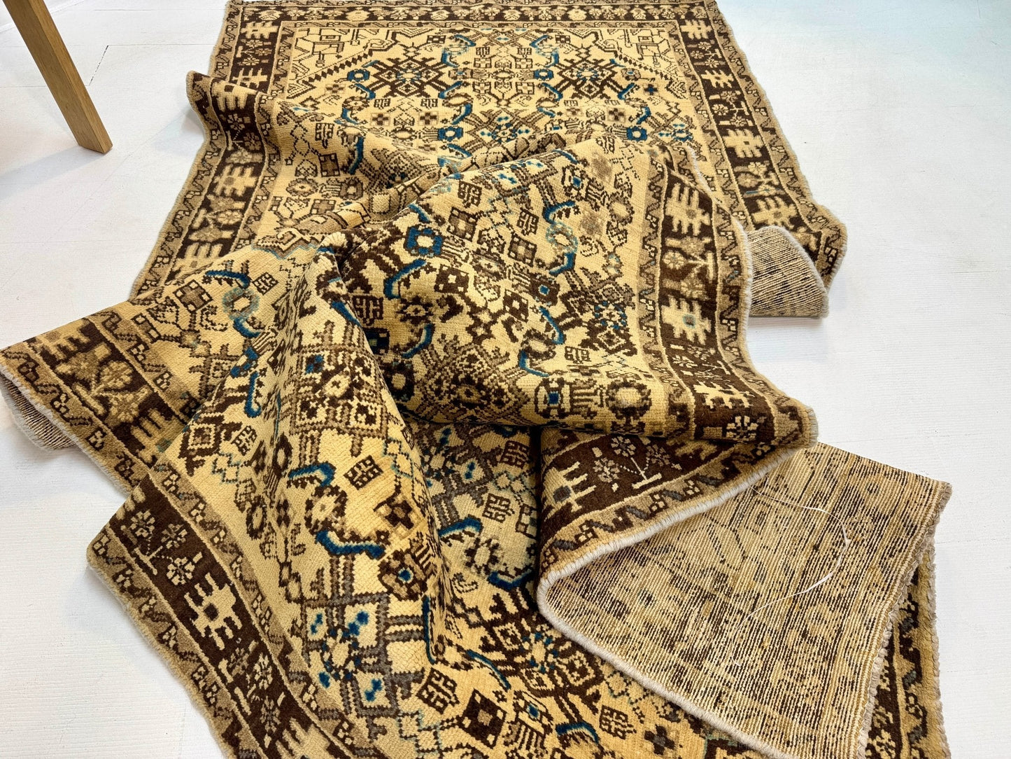 Persian Hosseinabad Runner Rug | 3' 8” x 10' 2" - www.Shopthatapp.com