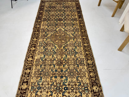 Persian Hosseinabad Runner Rug | 3' 8” x 10' 2" - www.Shopthatapp.com