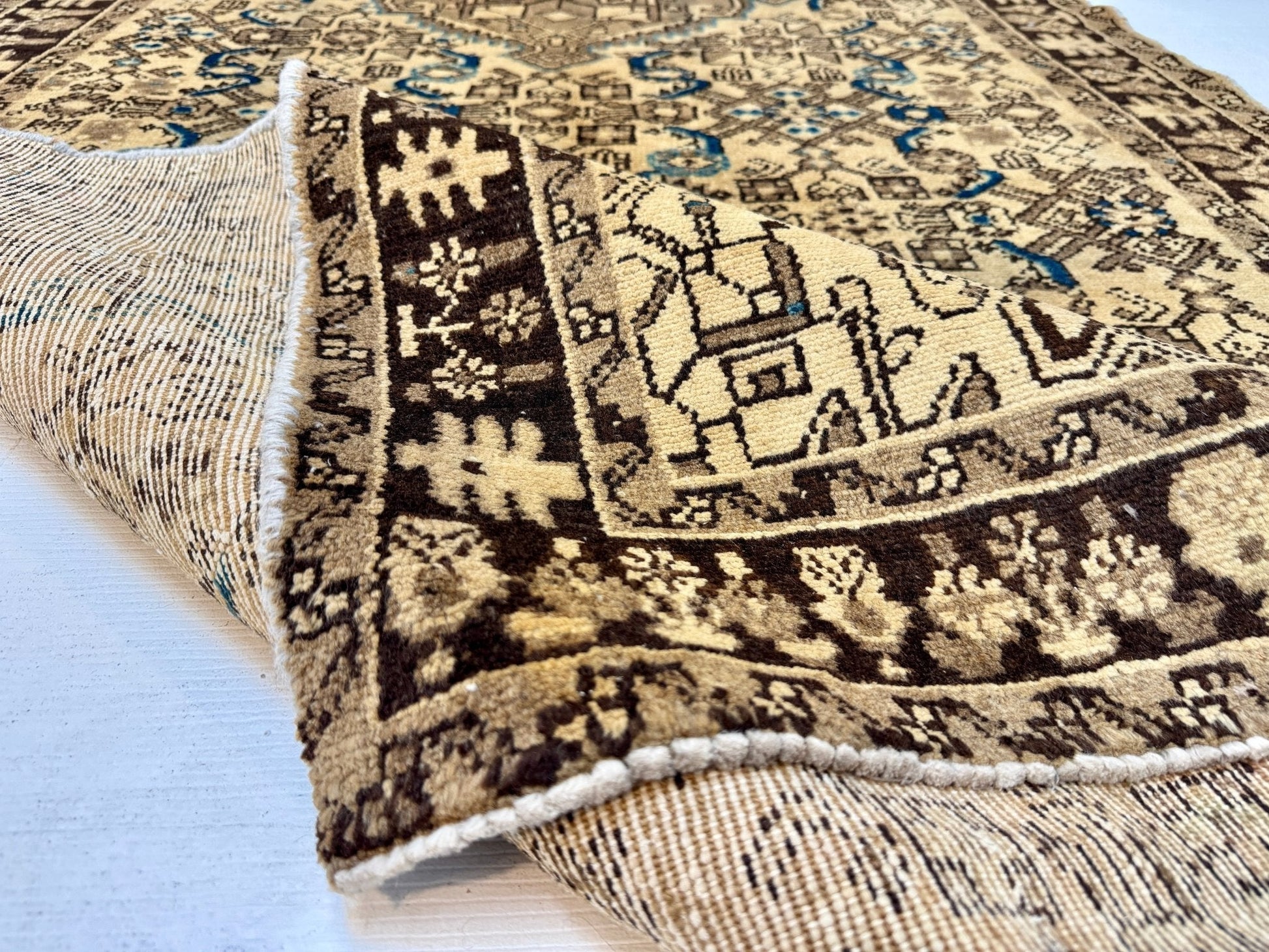 Persian Hosseinabad Runner Rug | 3' 8” x 10' 2" - www.Shopthatapp.com