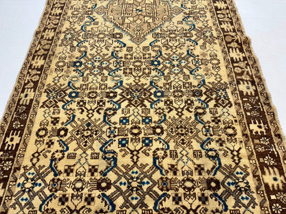 Persian Hosseinabad Runner Rug | 3' 8” x 10' 2" - www.Shopthatapp.com