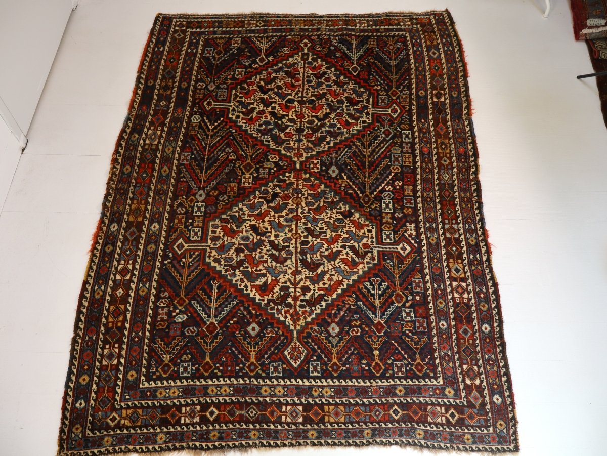Persian Khamseh Rug | 5' 4" x 7' 3" - www.Shopthatapp.com