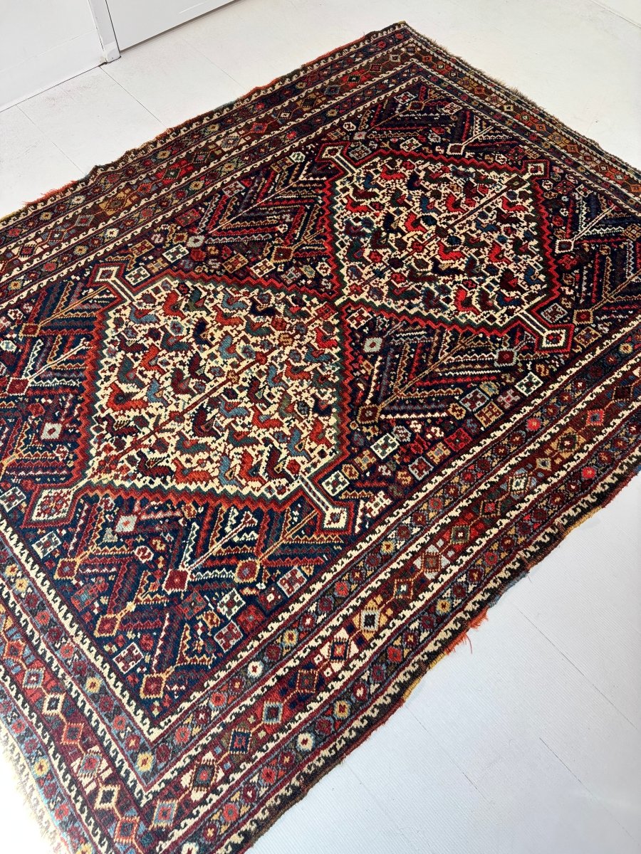 Persian Khamseh Rug | 5' 4" x 7' 3" - www.Shopthatapp.com