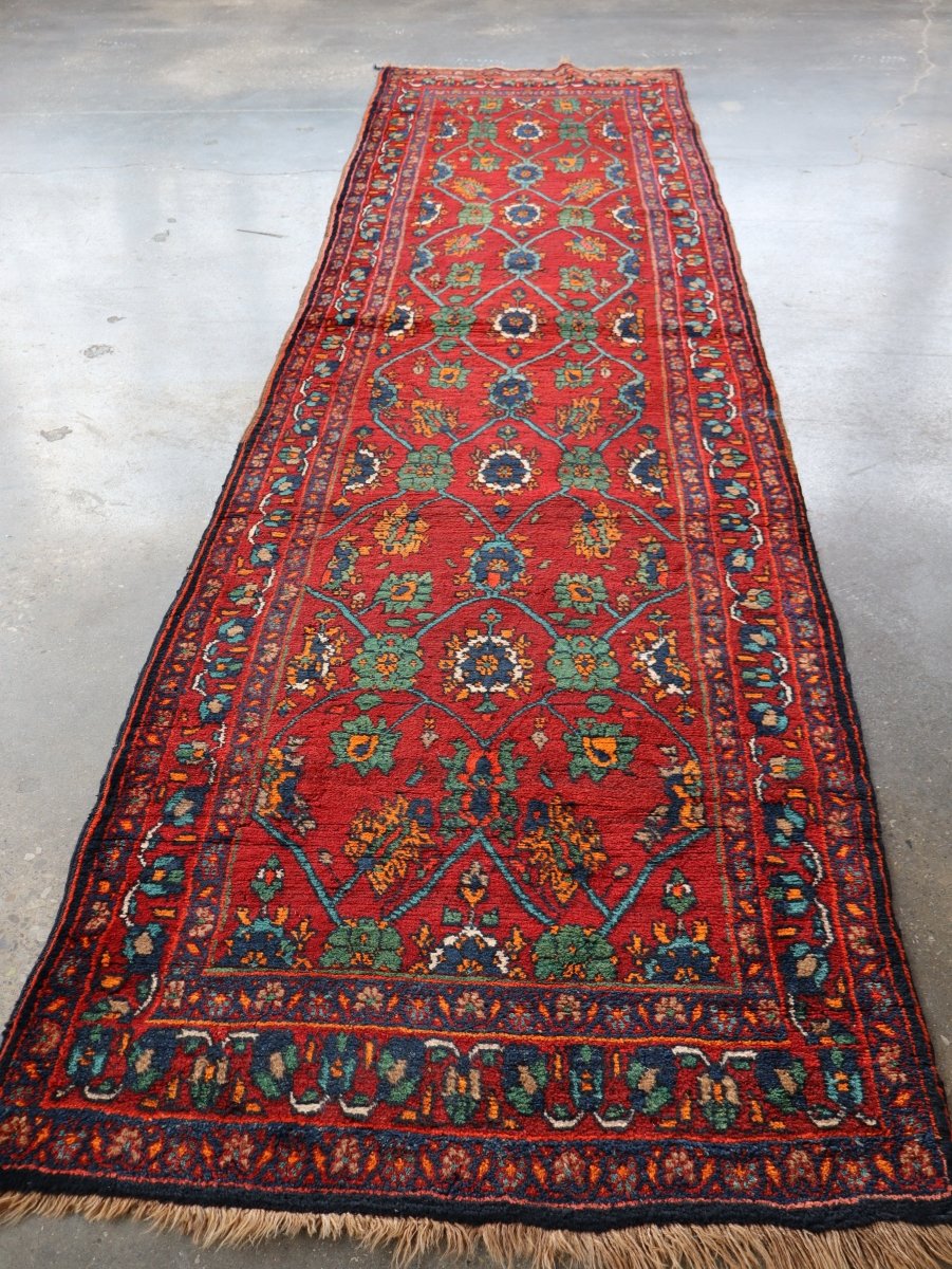 Persian Kurdish Bidjar Runner Rug | 3' 8" x 13' 5" - www.Shopthatapp.com