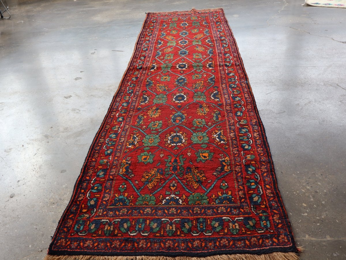 Persian Kurdish Bidjar Runner Rug | 3' 8" x 13' 5" - www.Shopthatapp.com